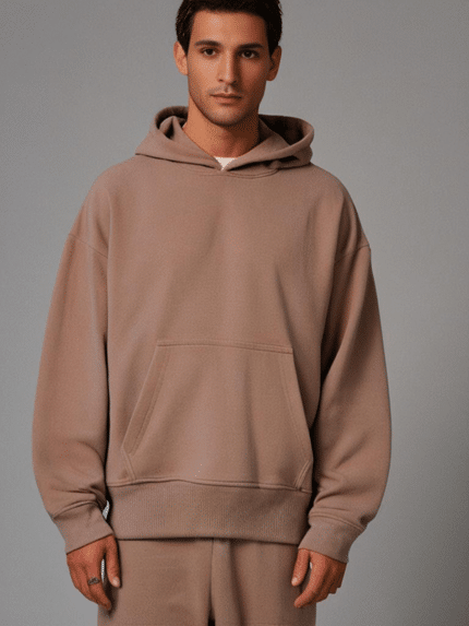 Mocha Beige Oversized Hoodie
