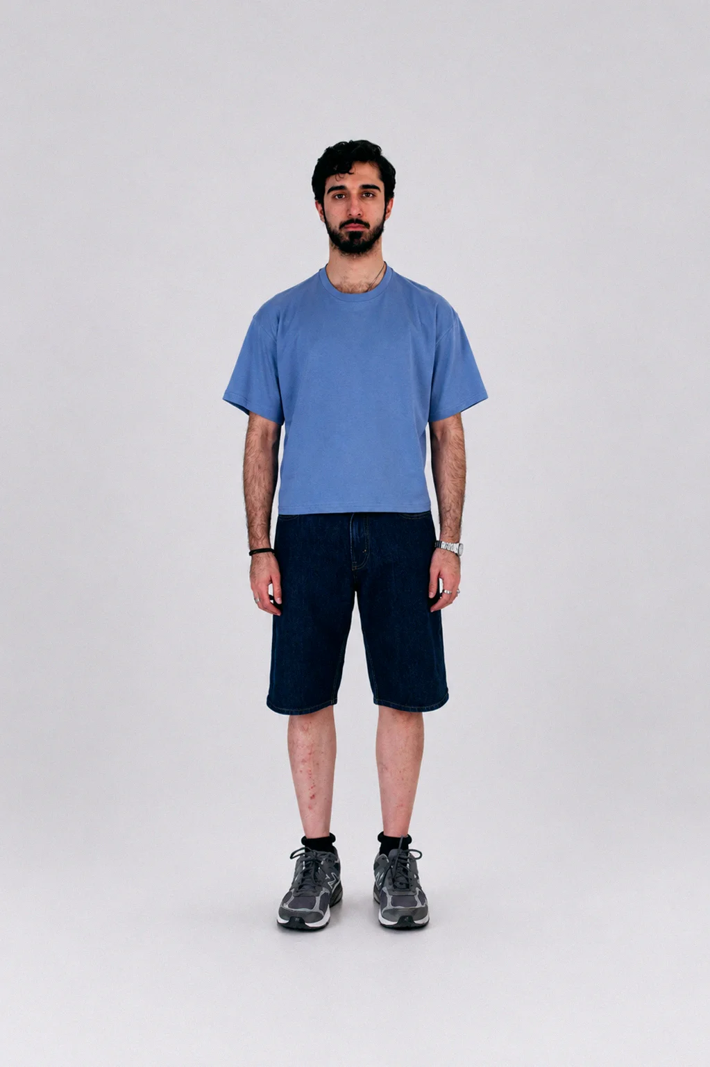 Cropped Tee Blue