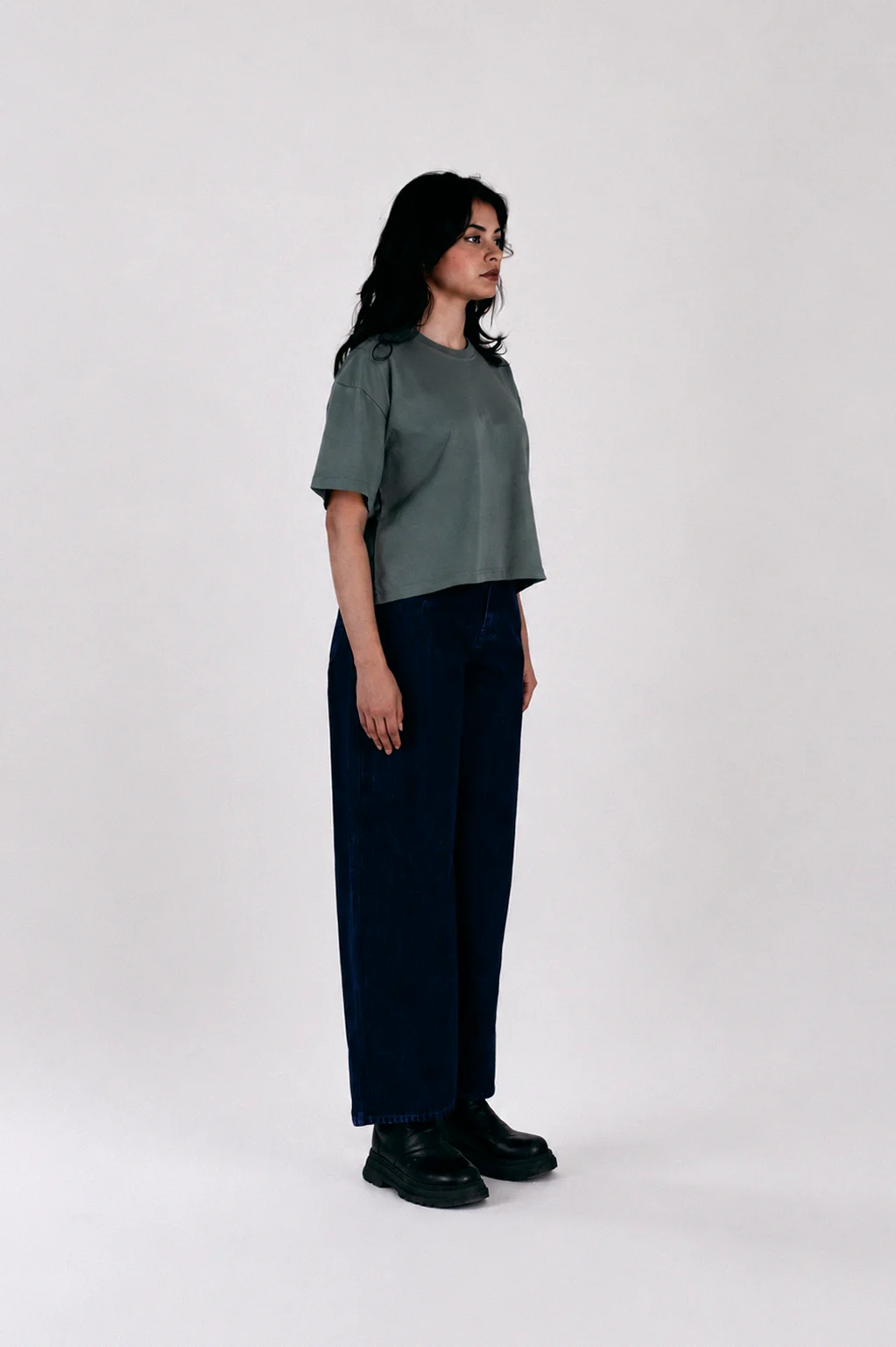 Cropped Tee Sage