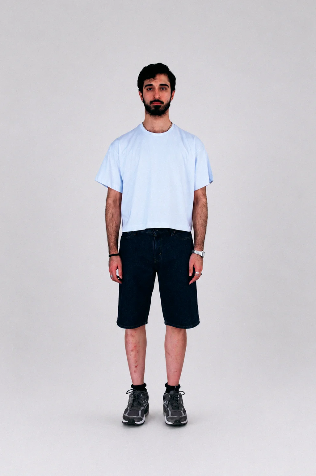 Cropped Tee Light Blue